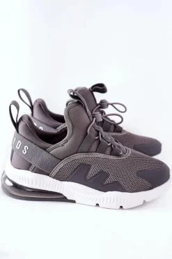 Online Dziecięce Sportowe Buty Sneakersy ABCKIDS Szare Dzieci Chłopięce|Dziewczęce
