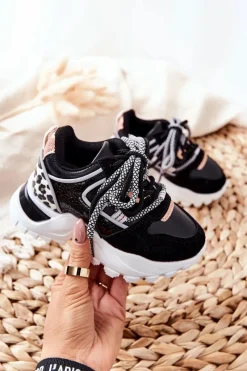Dziewczęce>Boto Dziecięce Sportowe Buty Sneakersy Czarne Rommie
