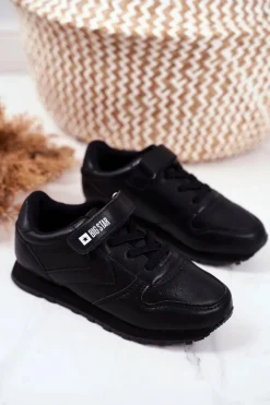 Discount Dziecięce Sportowe Buty Sneakersy Big Star GG374059 Czarne Dzieci Chłopięce|Dziewczęce