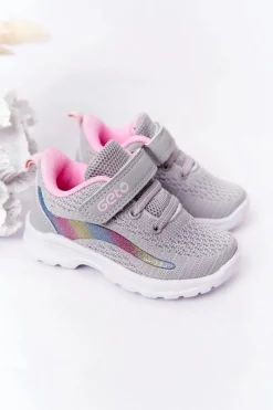 Dziecięce Sportowe Buty Sneakersy Szare Ready Go! Dzieci Dziewczęce