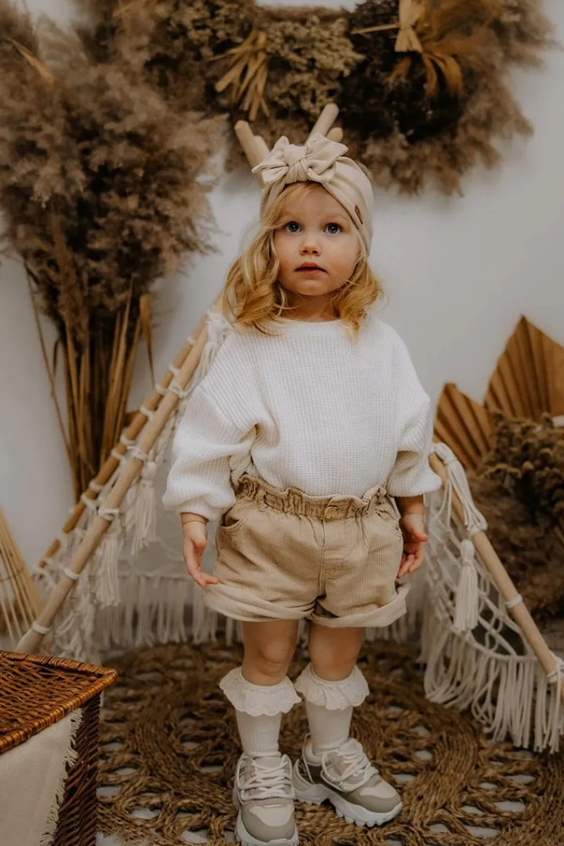 Dziecięce Sportowe Buty Sneakersy Beżowe Rommie Dzieci Dziewczęce