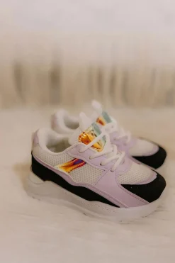 Dziecięce Sportowe Buty Sneakersy Czarno-Fioletowe Game Time Dzieci Dziewczęce