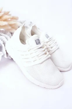Dziecięce Sportowe Buty Sneakersy Big Star HH374215 Białe Dzieci Back To School