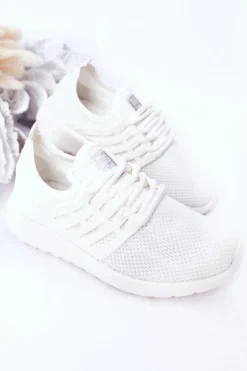 Dziecięce Sportowe Buty Sneakersy Big Star HH374215 Białe Dzieci Back To School