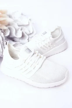 Dziecięce Sportowe Buty Sneakersy Big Star HH374215 Białe Dzieci Back To School