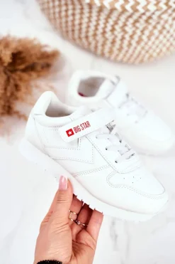 Big Star Shoes Dziecięce Sportowe Buty Sneakersy Big Star GG374057 Białe