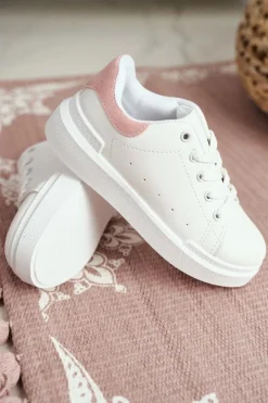 Boto Dziecięce Sportowe Buty Sneakersy Biało-Różowe Bilbo