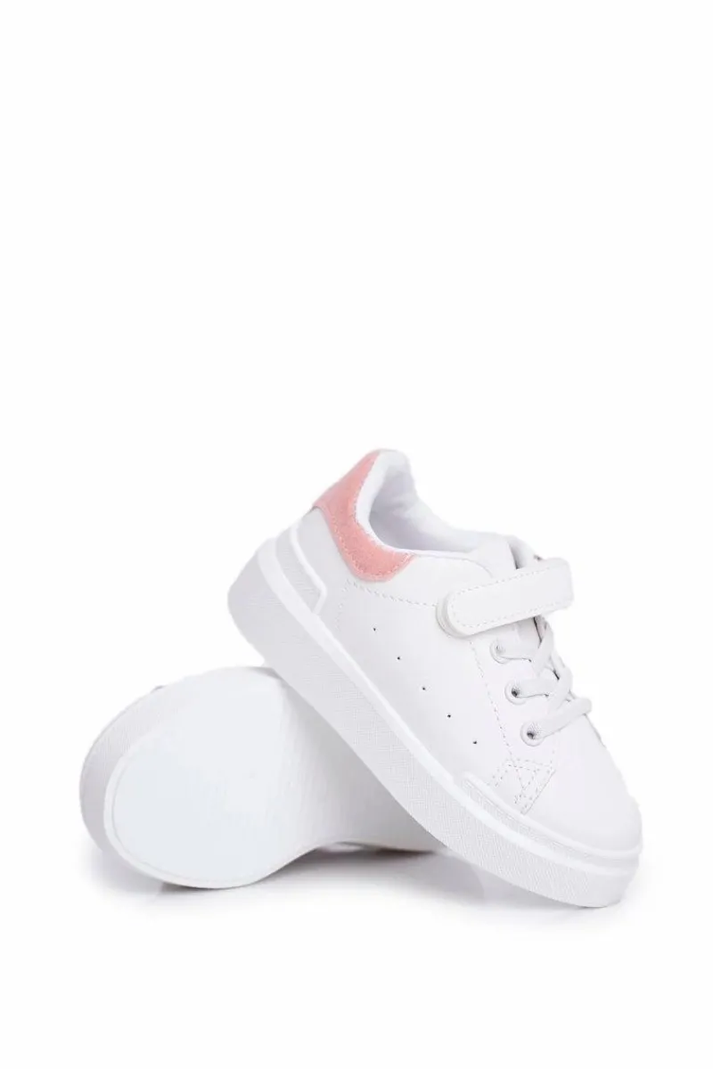 Boto Dziecięce Sportowe Buty Sneakersy Biało-Różowe Bilbo