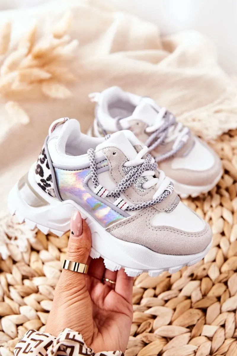Discount Boto Dziecięce Sportowe Buty Sneakersy Białe Rommie
