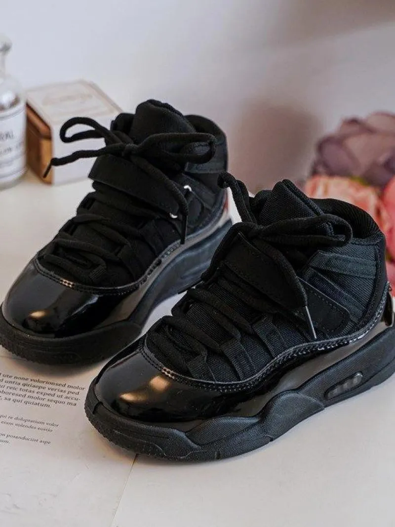 Sale Dziecięce Sportowe Buty Sznurowane Czarne Darina Dzieci Chłopięce|Back To School