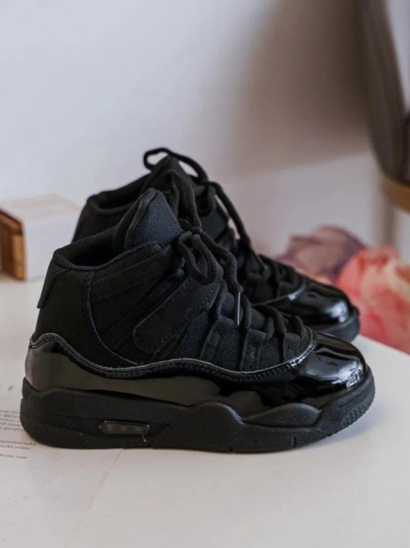 Sale Dziecięce Sportowe Buty Sznurowane Czarne Darina Dzieci Chłopięce|Back To School