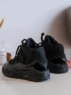 Sale Dziecięce Sportowe Buty Sznurowane Czarne Darina Dzieci Chłopięce|Back To School