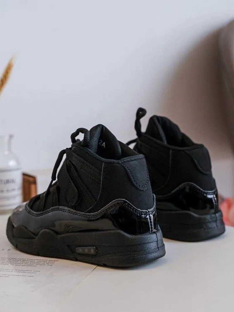 Sale Dziecięce Sportowe Buty Sznurowane Czarne Darina Dzieci Chłopięce|Back To School