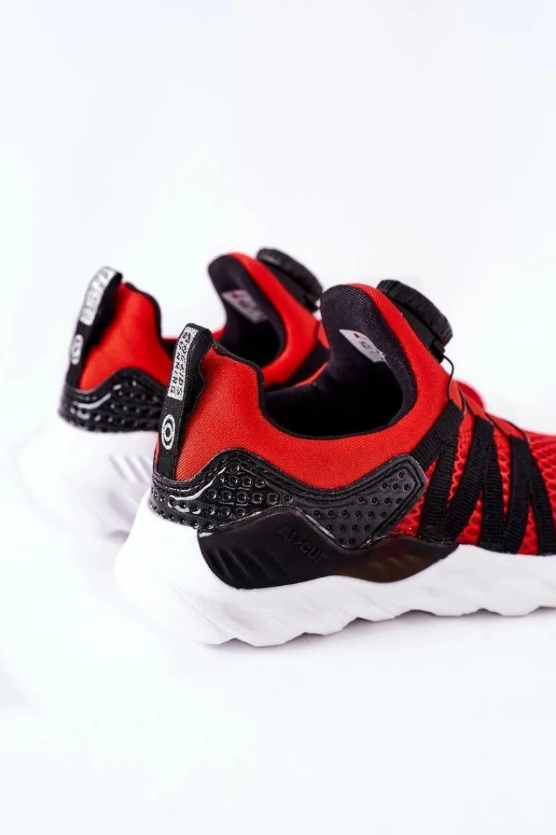 Discount Dziecięce Sportowe Buty Z Pokrętłem ABCKIDS Czerwone Dzieci Chłopięce|Dziewczęce