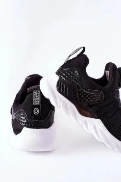 Hot Boto Dziecięce Sportowe Buty Z Pokrętłem ABCKIDS Czarne