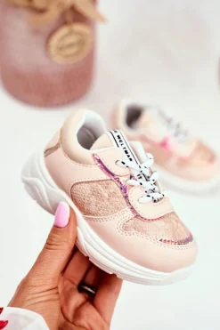 New Boto Dziecięce Sportowe Buty Z Wężowym Wzorem Różowe Matylda