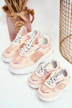 New Boto Dziecięce Sportowe Buty Z Wężowym Wzorem Różowe Matylda