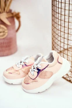 New Boto Dziecięce Sportowe Buty Z Wężowym Wzorem Różowe Matylda