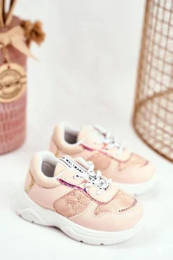 New Boto Dziecięce Sportowe Buty Z Wężowym Wzorem Różowe Matylda