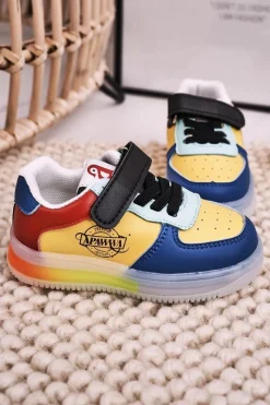 Best Boto Dziecięce Sportowe Buty Ze Świecącą Podeszwą LED Wielokolorowe Scooter