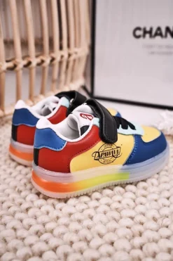 Best Boto Dziecięce Sportowe Buty Ze Świecącą Podeszwą LED Wielokolorowe Scooter