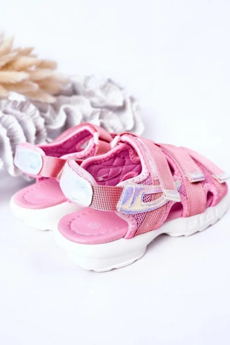 Hot Dziecięce Sportowe Sandały Na Rzepy Różowe Flyn Dzieci Dziewczęce