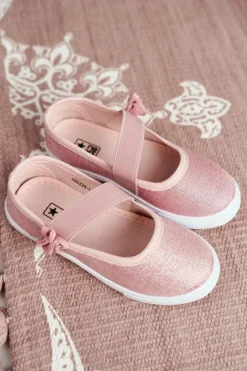 Hot Evento Dziecięce Tenisówki Balerinki Różowe Bianka