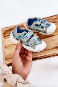 Chłopięce>BEFADO Dziecięce Tenisówki Dinozaury 907P156 Szare