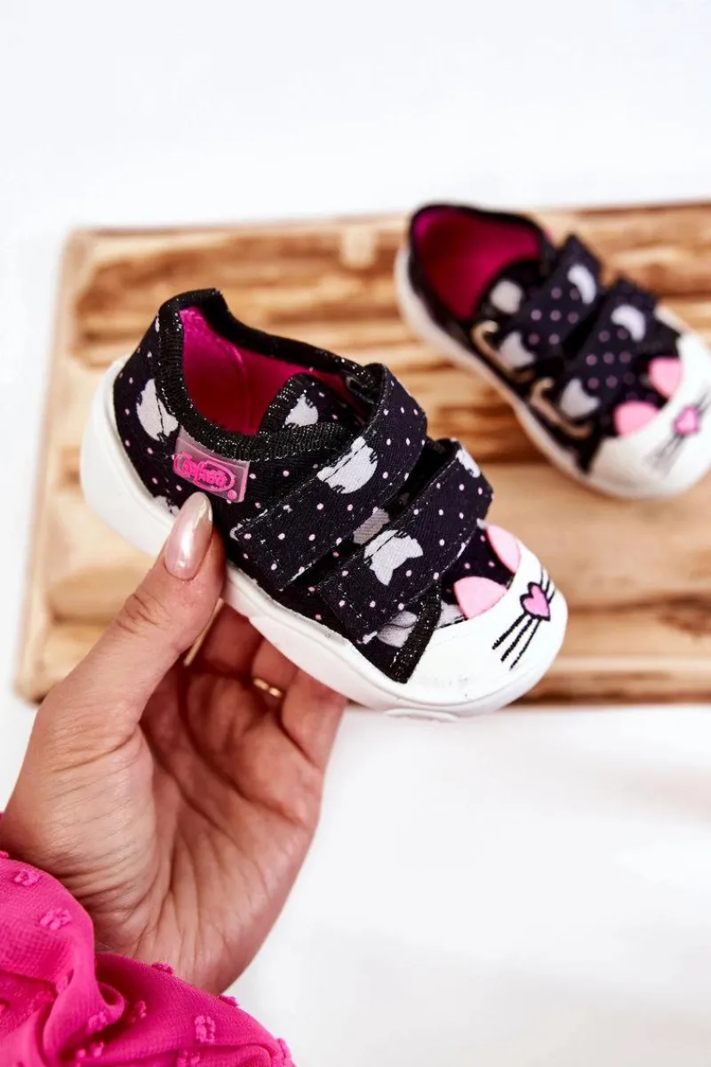 BEFADO Dziecięce Tenisówki Kotki 907P151 Czarne