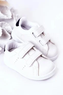 Sale Dziecięce Tenisówki Na Rzepy Biało-Granatowe California Dzieci Chłopięce|Dziewczęce