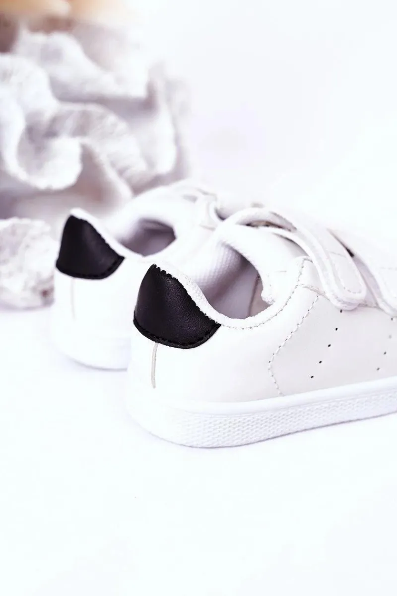 Chłopięce|Dziewczęce>Boto Dziecięce Tenisówki Na Rzepy Biało-Czarne California