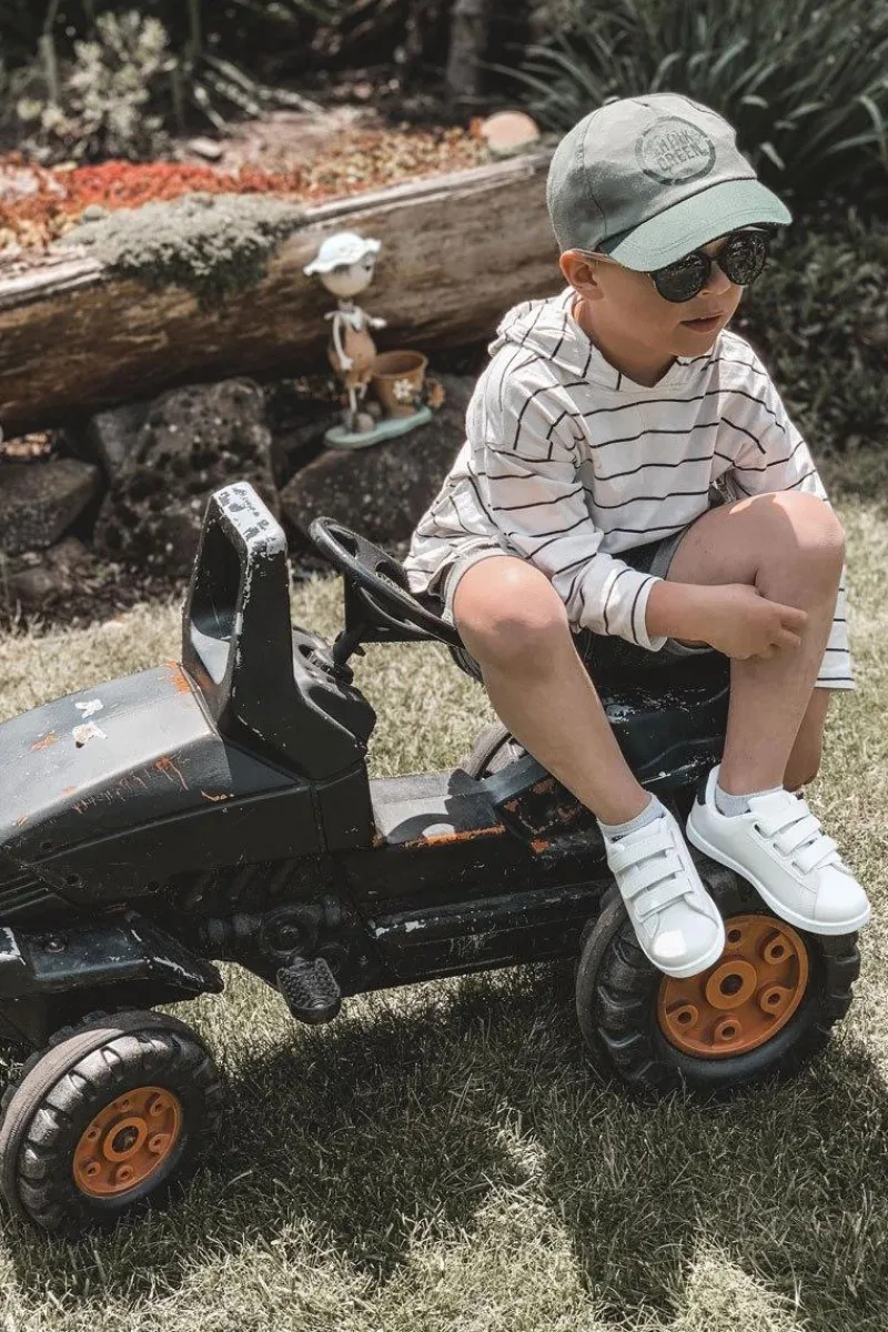 Chłopięce|Dziewczęce>Boto Dziecięce Tenisówki Na Rzepy Biało-Czarne California