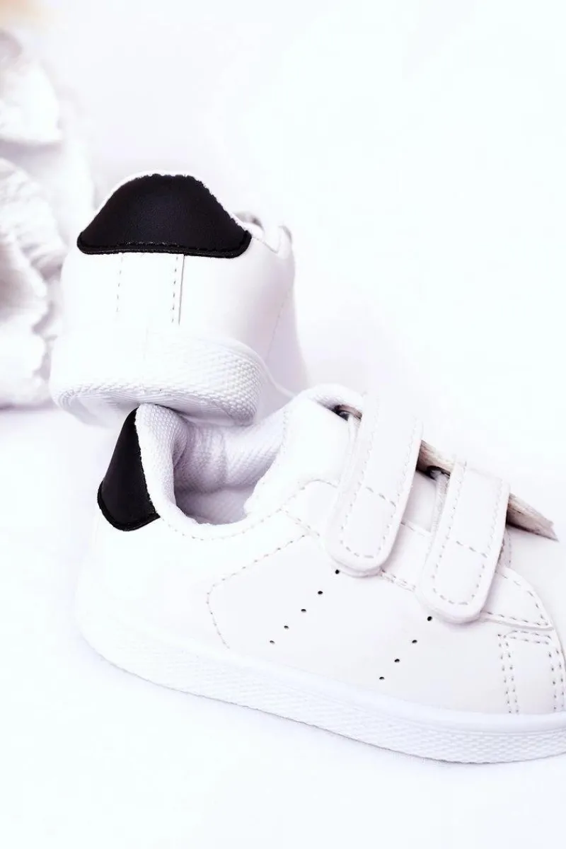 Chłopięce|Dziewczęce>Boto Dziecięce Tenisówki Na Rzepy Biało-Czarne California