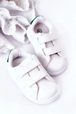 Best Boto Dziecięce Tenisówki Na Rzepy Biało-Zielone California