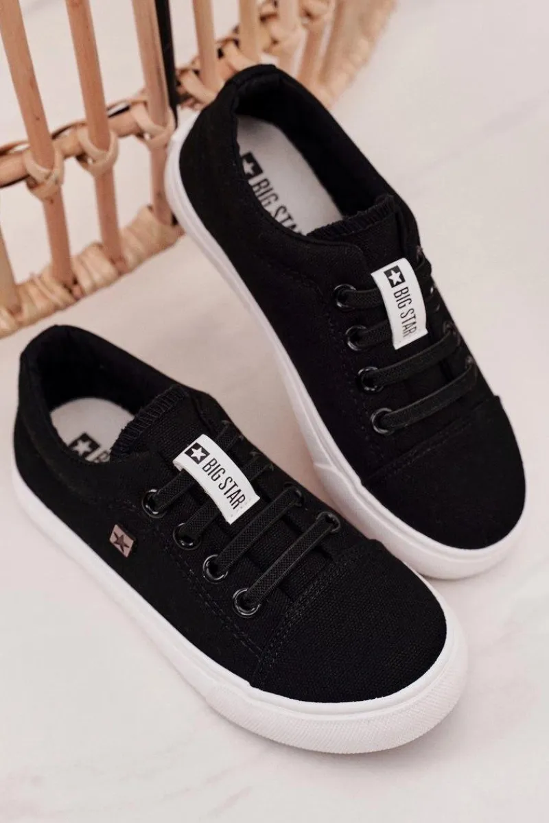 Sale Big Star Shoes Dziecięce Trampki Big Star DD374078 Czarne