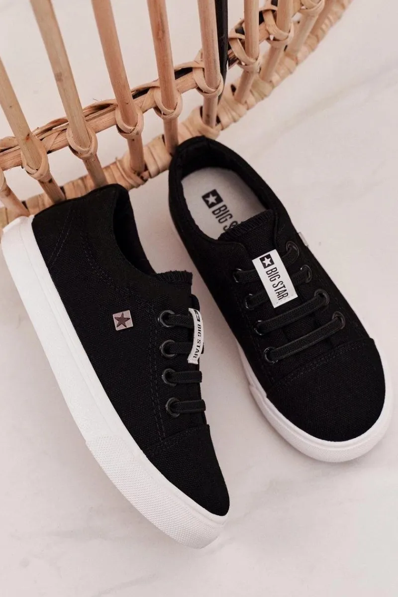 Sale Big Star Shoes Dziecięce Trampki Big Star DD374078 Czarne