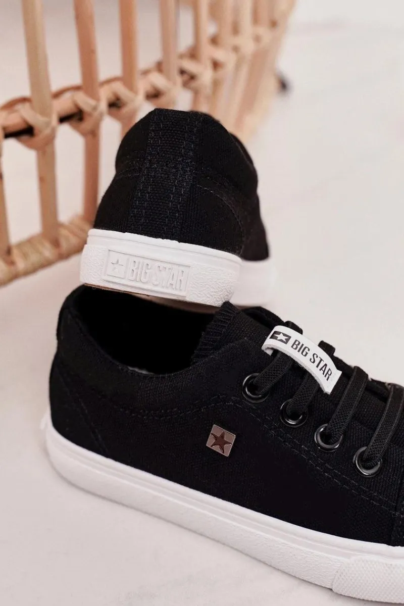 Sale Big Star Shoes Dziecięce Trampki Big Star DD374078 Czarne