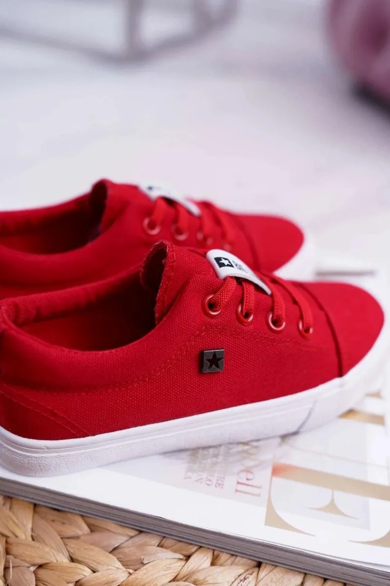 Chłopięce|Dziewczęce>Big Star Shoes Dziecięce Trampki Big Star DD374077 Czerwone
