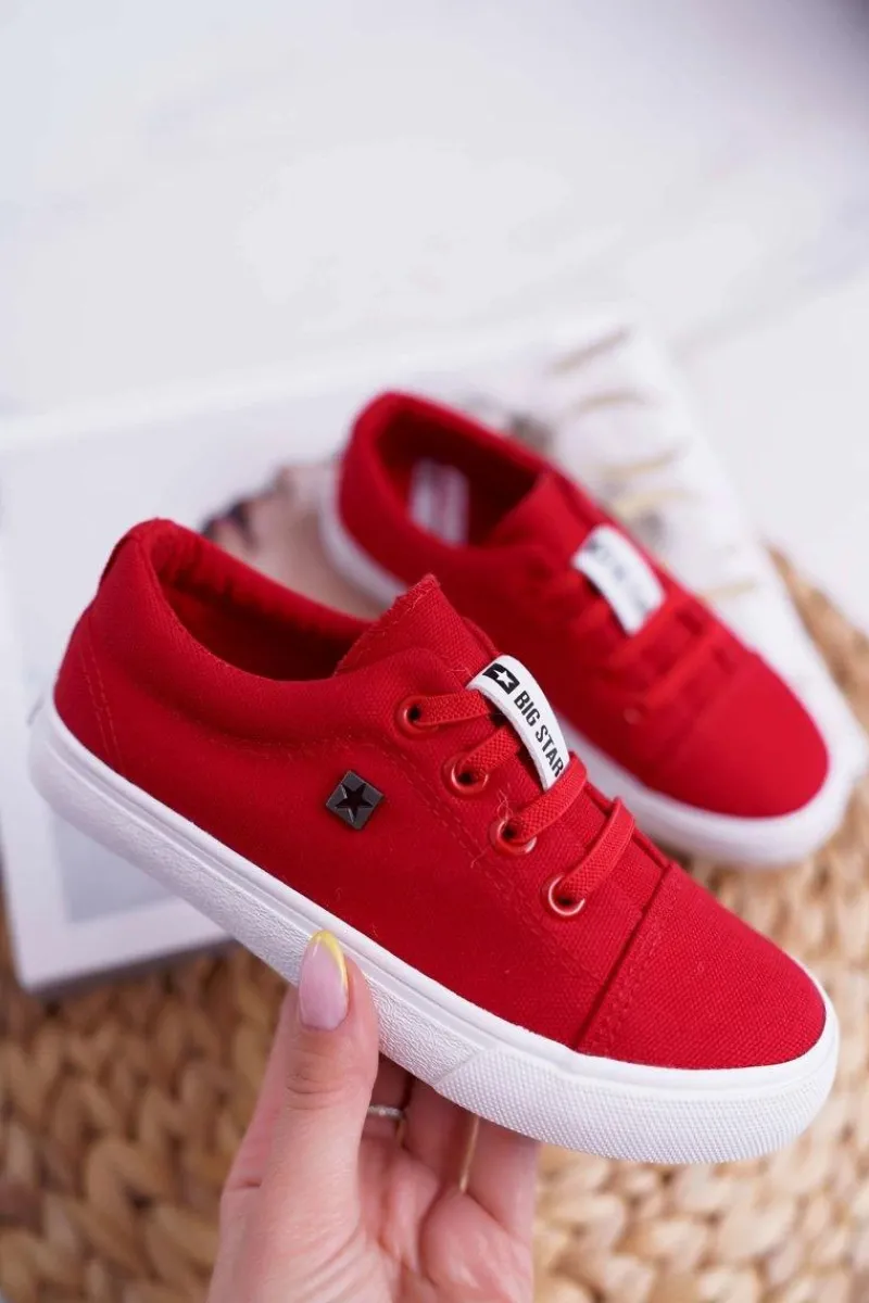 Chłopięce|Dziewczęce>Big Star Shoes Dziecięce Trampki Big Star DD374077 Czerwone