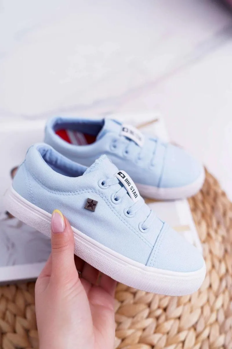Clearance Dziecięce Trampki Big Star DD374075 Niebieskie Dzieci Chłopięce|Dziewczęce