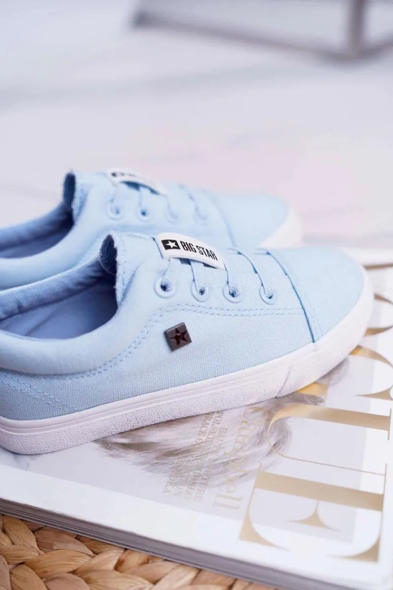 Clearance Dziecięce Trampki Big Star DD374075 Niebieskie Dzieci Chłopięce|Dziewczęce