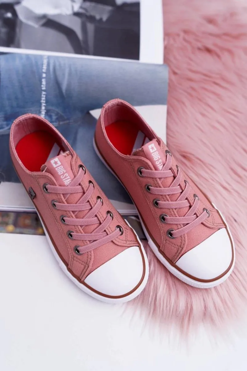 New Dziecięce Trampki Big Star Różowe DD374089 Dzieci Dziewczęce