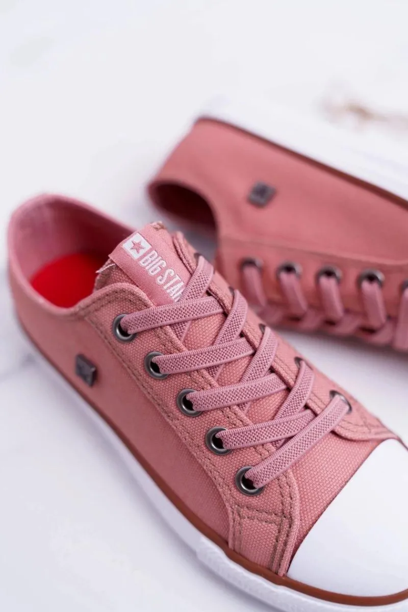 New Dziecięce Trampki Big Star Różowe DD374089 Dzieci Dziewczęce