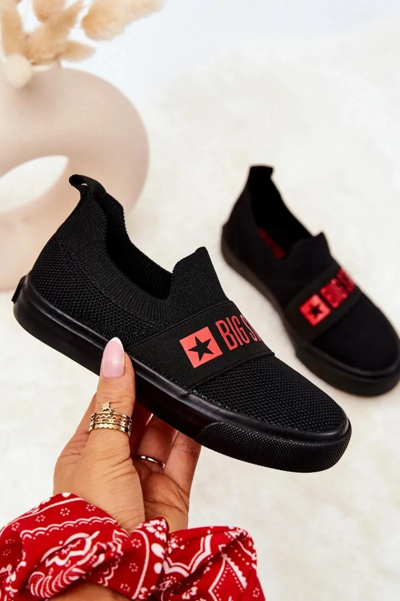 Dziecięce Trampki BIG STAR JJ374030 Czarne Dzieci Chłopięce|Dziewczęce