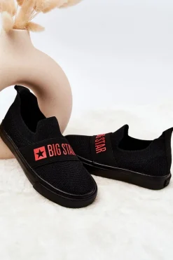 Dziecięce Trampki BIG STAR JJ374030 Czarne Dzieci Chłopięce|Dziewczęce