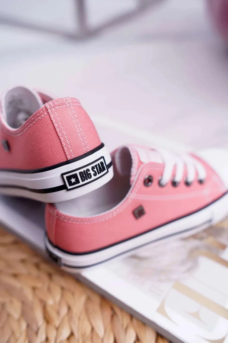 Dziewczęce>Big Star Shoes Dziecięce Trampki Big Star Klasyczne Łososiowe W374005