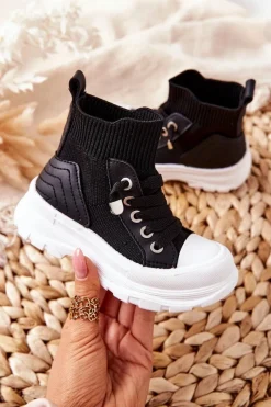 Chłopięce|Dziewczęce>Boto Dziecięce Trampki Czarne Best Of Joy