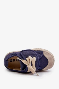 Best Big Star Shoes Dziecięce Trampki HI-POLY SYSTEM BIG STAR NN374016 Granatowe