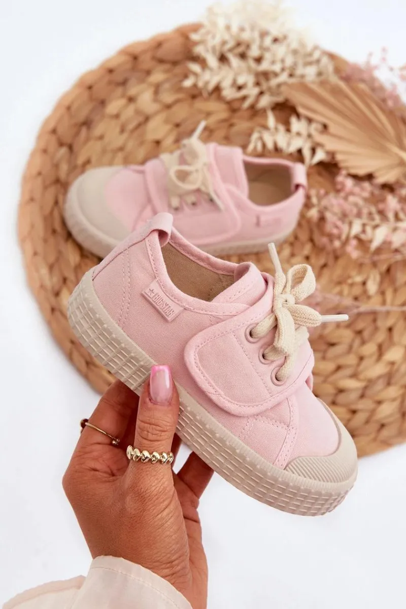 Dziecięce Trampki HI-POLY SYSTEM BIG STAR NN374019 Różowe Dzieci Chłopięce|Dziewczęce