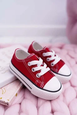 Online Dziecięce Trampki Klasyczne Czerwone Filemon Dzieci Chłopięce|Dziewczęce